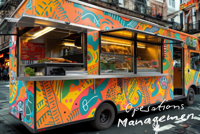 Customers ordering at a parked food truck window