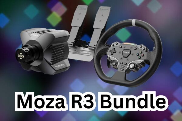 Moza R3 Bundle: Professional Direct-Drive Racing Wheel Kit with Advanced Force Feedback, and Precision-Tuned Performance for Competitive Sim Racing