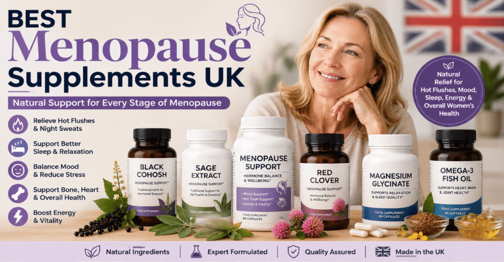 Best Menopause Supplements UK: Complete Guide to the Top Vitamins, Herbal Remedies, Hormone Balance Support & Natural Relief Options for Hot Flushes, Mood Swings, Sleep, Energy & Overall Women’s Health