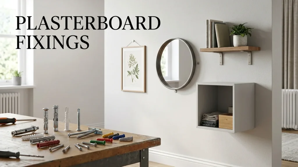 Plasterboard Fixings Explained: Types, Weight Ratings, Installation Methods, Best Uses, and How to Choose the Right Fixing